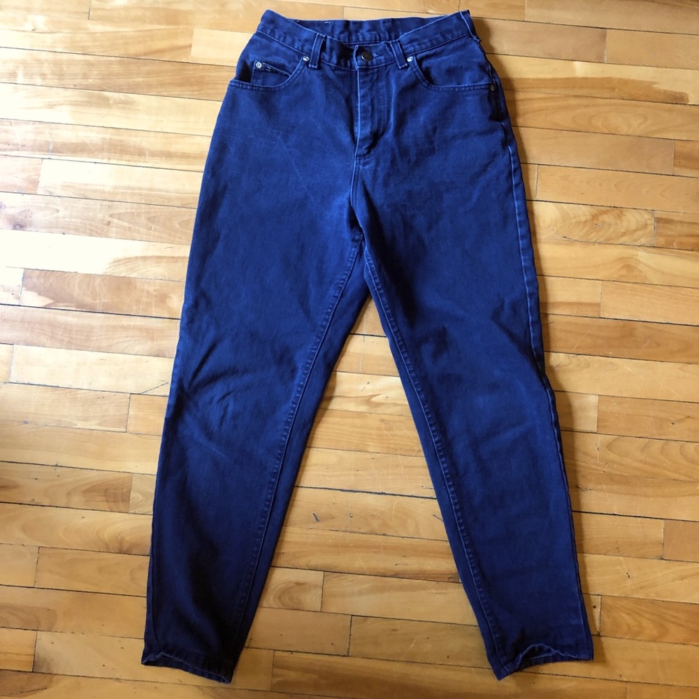 LEE JEANS high rise wide leg jeans in mid-blue wash